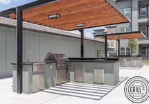 Poolside grilling stations