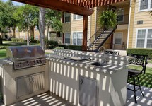 Outdoor kitchen and grilling area
