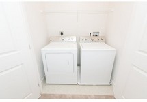washer and dryer, white