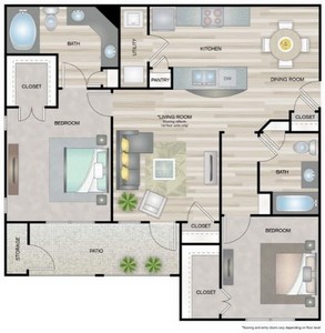 Layout of Vermont floor plan.
