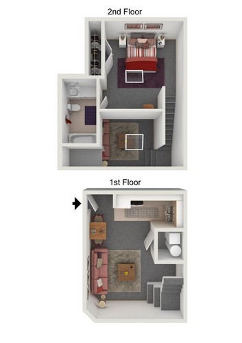 One Bedroom Loft  Image