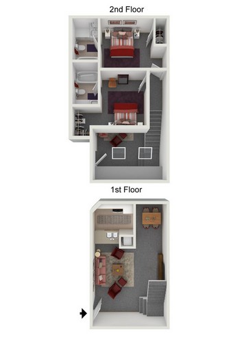 Two Bed/Two Bath Image