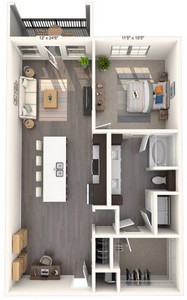 Layout of A5 floor plan.