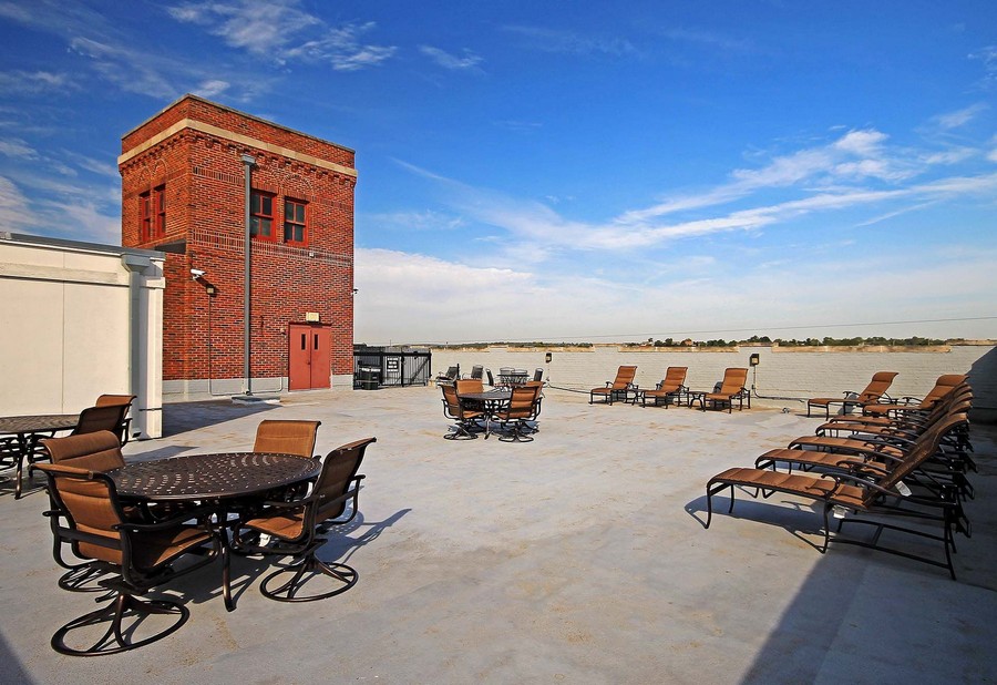 Rooftop with seating area