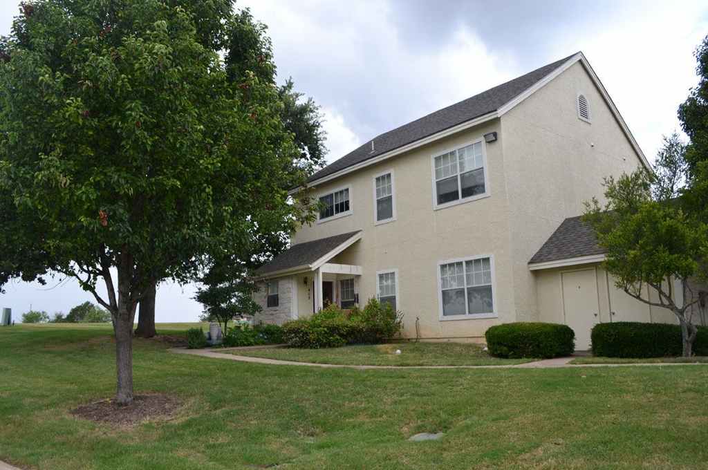 Outside view of apartment building
