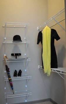 walk-in closet with custom shelving