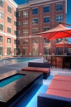 pool lounge area